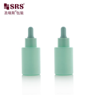 acheter Vente en gros de peinture personnalisée couleur verre ronde essence faciale de luxe flacon gouttelette 30 ml online manufacture
