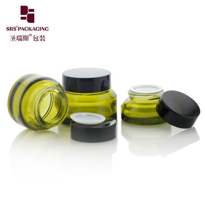 acheter 15 ml 30 ml 50 ml Emballement de soins de la peau vide Peinture Couleur verte Conception unique Boîtier en verre cosmétique 50g online manufacture
