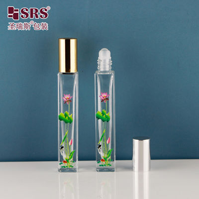 acheter 10 ml de rouleau de forme carrée sur bouteilles avec imprimante 3D Fleurs Bouteille à bille à rouleaux online manufacture