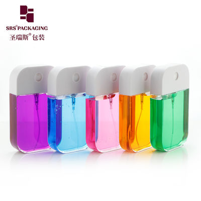 acheter En gros Taille de poche Transparent PETG Plastic Parfum Emballage Carré Bottle de pulvérisation de brouillard téléphonique 50 ml online manufacture