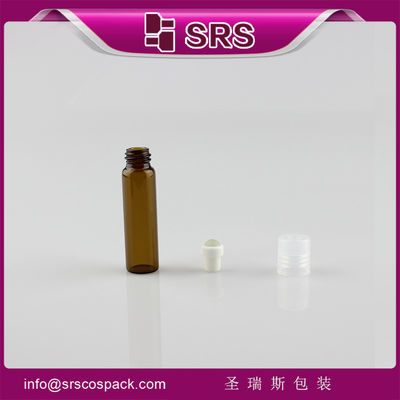acheter SRS en vrac en gros cylindre en verre 5 ml rouleau d'ambre sur bouteille de parfum avec capuchon en plastique online manufacture