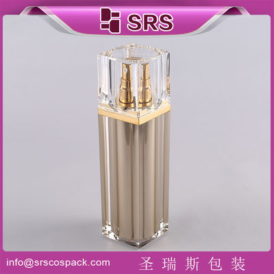 acheter SRS Chine Container cosmétique sans air Fabricant bouteille de lotion acrylique carré vide online manufacture