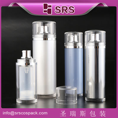 acheter SRS 30 ml 50 ml 100 ml forme ovale Emballage cosmétique pour fondation pompe bouteille sans air online manufacture