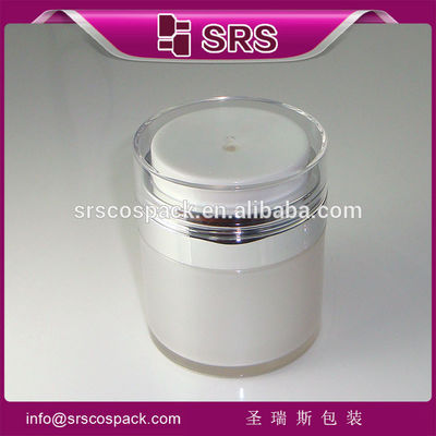 acheter Shengruisi fabrique vente chaude crème acrylique ronde sans air Jar avec pompe pour la crème pour le visage online manufacture