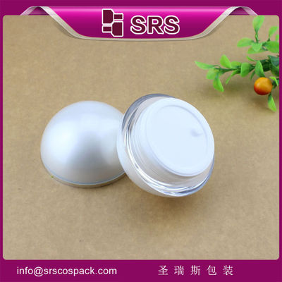 acheter SRS Chine fournisseur de gros de la forme de boule acrylique de soin de la peau cosmétiques vide pot avec couvercle online manufacture