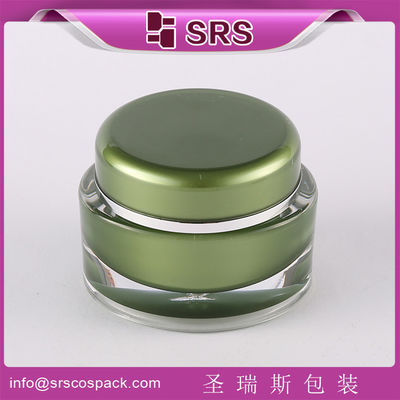 acheter SRS 2015 Chine luxe 15ml 30ml 50ml forme ovale pots cosmétiques acryliques pour la crème pour le visage online manufacture