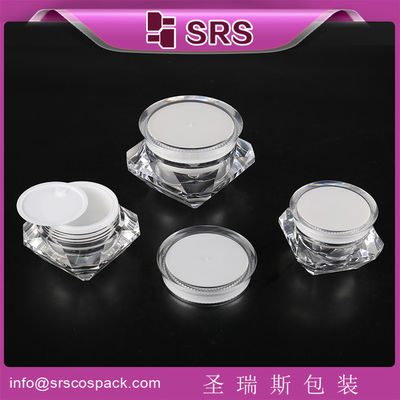 acheter SRS Chine Fabricants en gros 5ml 15ml 30ml 50ml crème plastique acrylique pot de diamant online manufacture