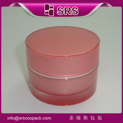 acheter SRS vente en gros de récipients acryliques vides en plastique de forme ronde pour les produits de soins de la peau coréens online manufacture