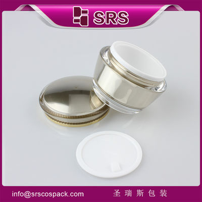 acheter SRS échantillon gratuit vide 15 ml 30 ml 50 ml emballage en plastique rond cosmétique crème pot en gros online manufacture