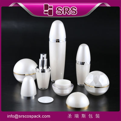 acheter SRS ensemble d'emballage cosmétique acrylique en forme de boule vide crème pot et bouteille de lotion pour skinca online manufacture