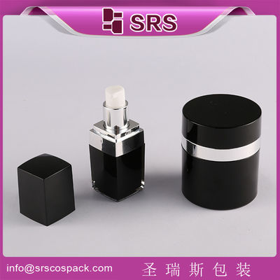 acheter SRS fournisseur chinois bouteille de lotion acrylique carré vide et ensemble de pot de crème sans air rond 50g online manufacture