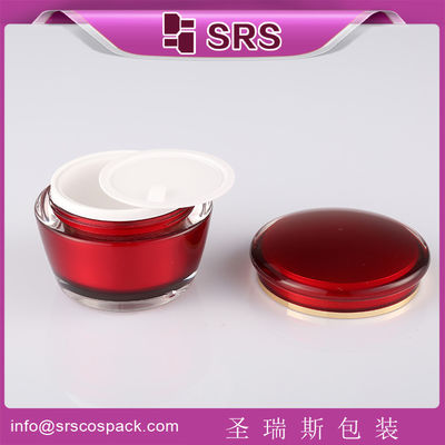 acheter couleur rouge J035 15g 30g 50g bocal cosmétique en plastique online manufacture