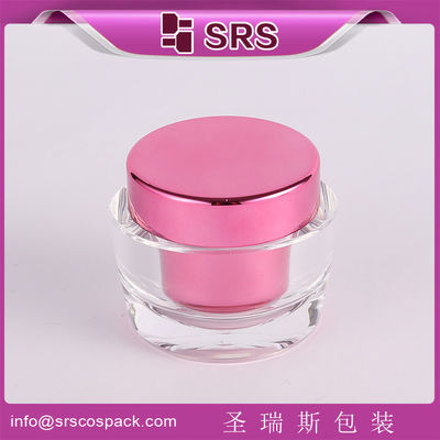 acheter fabrication de pots en argent de luxe acrylique de 15 ml, 30 ml et 50 ml avec couvercle online manufacture