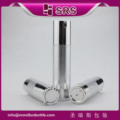 acheter TA021 Bouteille vide sans air de couleur argentée de 15 ml, 30 ml et 50 ml pour produits cosmétiques online manufacture