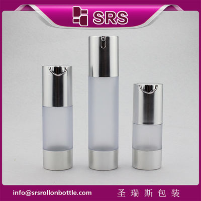 acheter TA021 Bouteille transparente mate de 15 ml, 30 ml et 50 ml avec épaule argentée et bouteille sans air online manufacture
