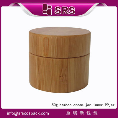acheter SRS 50g haut de gamme réel bambou bocal extérieur avec PP bocal intérieur pour la crème cosmétique online manufacture