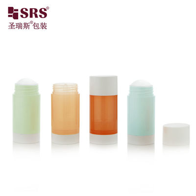 acheter Couleur ronde translucide rose bleu orange personnalisé PP PCR Remplissez depuis le bas Tournez vers le haut Deodorant Stick online manufacture