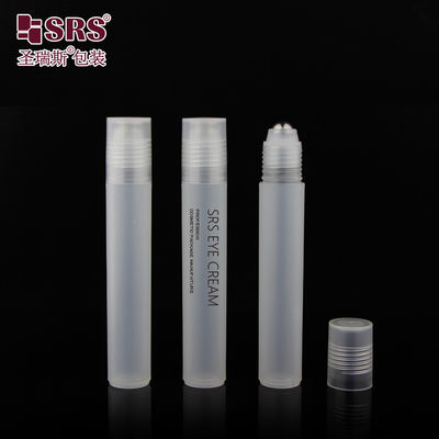 acheter Ronde Claire Matte Brillante PP PCR Plastique Roller Ballon de Massage en acier en rouleau sur bouteille 15 ml online manufacture