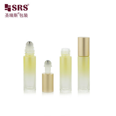 acheter 10 ml de peinture Gradient personnalisé jaune vide huile essentielle bouteille en verre en rouleau online manufacture