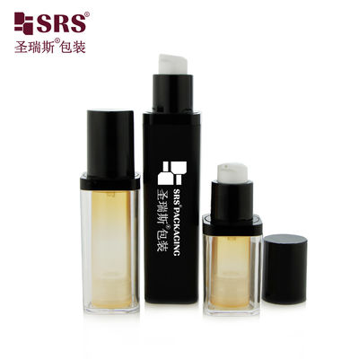 acheter PET vide remplaceable à double paroi, forme carrée, couleur personnalisée, sérum facial, bouteille sans air 50 ml online manufacture