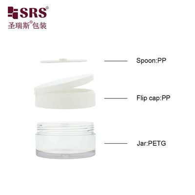 acheter PETG003 Injection blanche vide Couleur personnalisée 100g 120g 150g 200g 250g Flip Cap Bocal en plastique avec échantillons gratuits en stock online manufacture