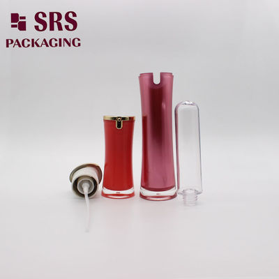 acheter SRS Chine fournisseur de luxe vide noir produits de soins de la peau conteneur bouteille de lotion acrylique online manufacture