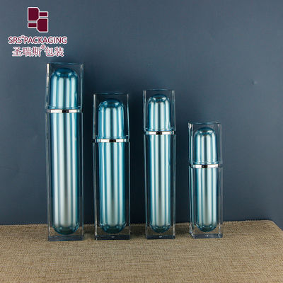 acheter Shengruisi le plus récent design vide carré métallisé acrylique pompe de luxe bouteille de lotion de soins de la peau online manufacture