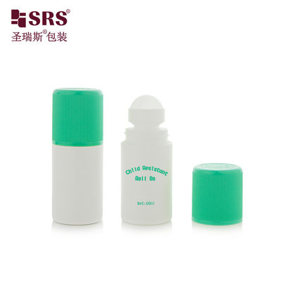 acheter RPPC1-60ML White Bottle With Green Injection Double End CRC Cap Ribbed For Deodorant Gel Pain Relief online manufacture