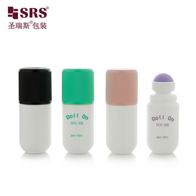 acheter RPPA1-50ML Round Bottom PP Solid Color With Colorful Cap Customized No Leakage Pain Relief Gel Roll On Massage Bottle online manufacture