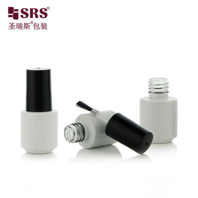 acheter DH-1B 4.5ML Round Bottom Glass Nail Polish Bottle With Brush Painted White Color Logo Printing online manufacture