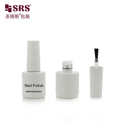 acheter DH-9A 8ML White Painted Glass Round Bottle With Brush For Nail Polish Remover Gel online manufacture