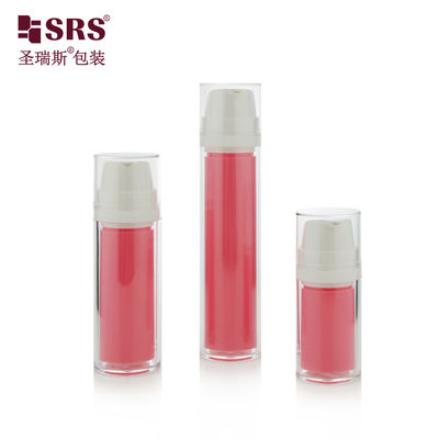 acheter SRSA404 15ml 30ml 50ml Double Wall Clear AS Plastic Cosmetic Lotion Foundation Bottle Customized online manufacture