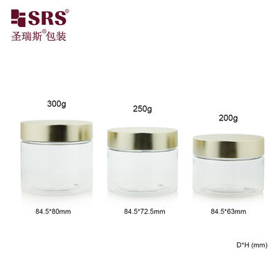 acheter PET008 200g 250g 300g Plastic Inject-Blow PET Jar With Screw Cap For Body Scrub Hair Masks Cream online manufacture