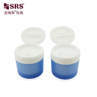 acheter SRS1 120g 150g Luxury Empty Toner Pads Plastic Double Wall PP PCR Jar With Flip Cap Tweezer and Spoon online manufacture