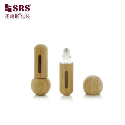acheter BG-5ML Cute Mini Portable Bouteille de bouteille en acier à rouleaux en bambou pour parfum d'huile essentielle online manufacture