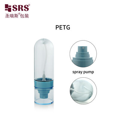 acheter PETG02 30 ml 50 ml 60 ml 80 ml 100 ml vide personnalisé, semi-transparent, de couleur bleue, PETG, bouteille de pompe à pulvérisation pour tonique pour soins de la peau online manufacture