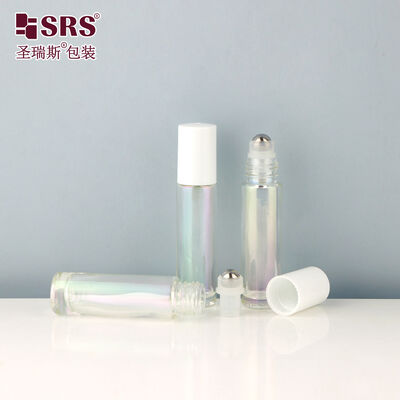 acheter BLPM-10ML SRS bouteilles en verre irisé enroulées pour parfum personnalisable emballage cosmétique de luxe avec boule en acier inoxydable online manufacture