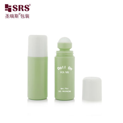 acheter RPPC 75ML PP PCR Déodorant Gel Écologique Recyclé Roller Bouteille Avec Bouchon Plat Brillant online manufacture