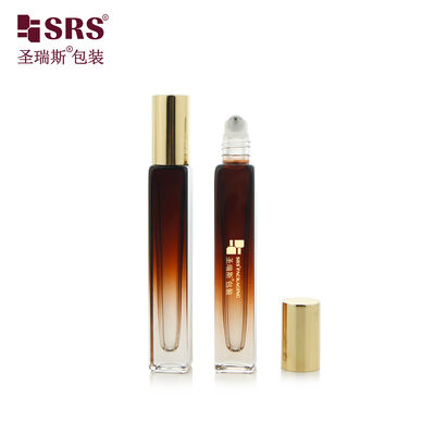 acheter GB2 Forme carrée Luxe Bouteille de bouteille en verre épais de paroi vide en acier à rouleaux pour l'huile de parfum online manufacture