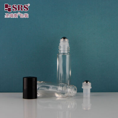 Acheter Bouteille en verre à rouleaux SRS 8 ml à l'épreuve des fuites en verre transparent en rouleau sur bouteille avec boule en acier à rouleaux pour parfum et parfum d'huile essentielle online manufacture