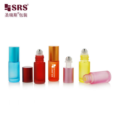 Acheter 5ml Vrac Bouteille Roll-On En Verre Vide Couleur Personnalisée Bille Métallique Et Bouchon En Plastique Pour Huile Parfumée De Voyage online manufacture