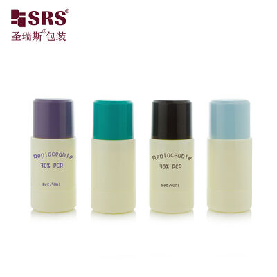 Acheter En gros Logo personnalisé 50ml/70ml Remplaçable Roll On Bottle Empty Rollerball Emballage pour déodorant et huile essentielle online manufacture