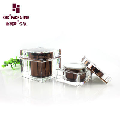 acheter 15g 50g 80g forme carrée cosmétique acrylique soins du visage crème de fantaisie bocal online manufacture