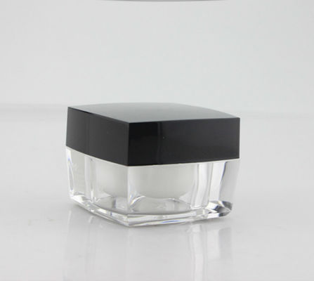 acheter 50 g de flacon transparent avec couvercle en plastique noir, crème pour soins de la peau, récipient acrylique online manufacture