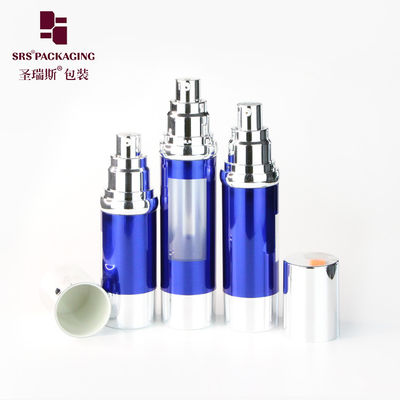 acheter 15 ml 30 ml 50 ml de crème faciale en plastique bleu imprimé nouvelle bouteille sans air online manufacture