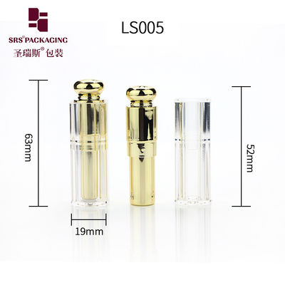 acheter couvercle clair d'or métallisé carré vide forme unique tube de rouge à lèvres cosmétique étincelant online manufacture