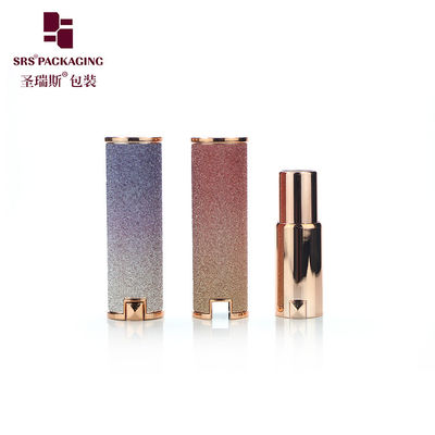 acheter Peau d'agneau de luxe en forme ronde en stock tube de rouge à lèvres noir vide online manufacture
