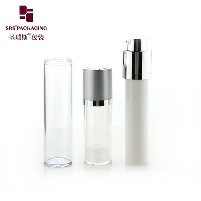 acheter Bouteille de pompe à lotion vide sans air acrylique de 15 ml, 30 ml et 50 ml, de forme ronde online manufacture