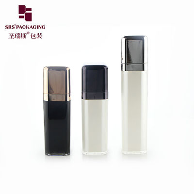 acheter 15 ml 30 ml 50 ml de lotion vide en plastique pour les soins de la peau bouteille de pompe sans air carrée online manufacture