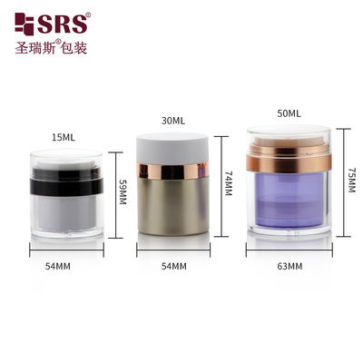 acheter Récipient de crème cosmétique acrylique remplaçable sans air de 15 ml 30 ml 50 ml online manufacture